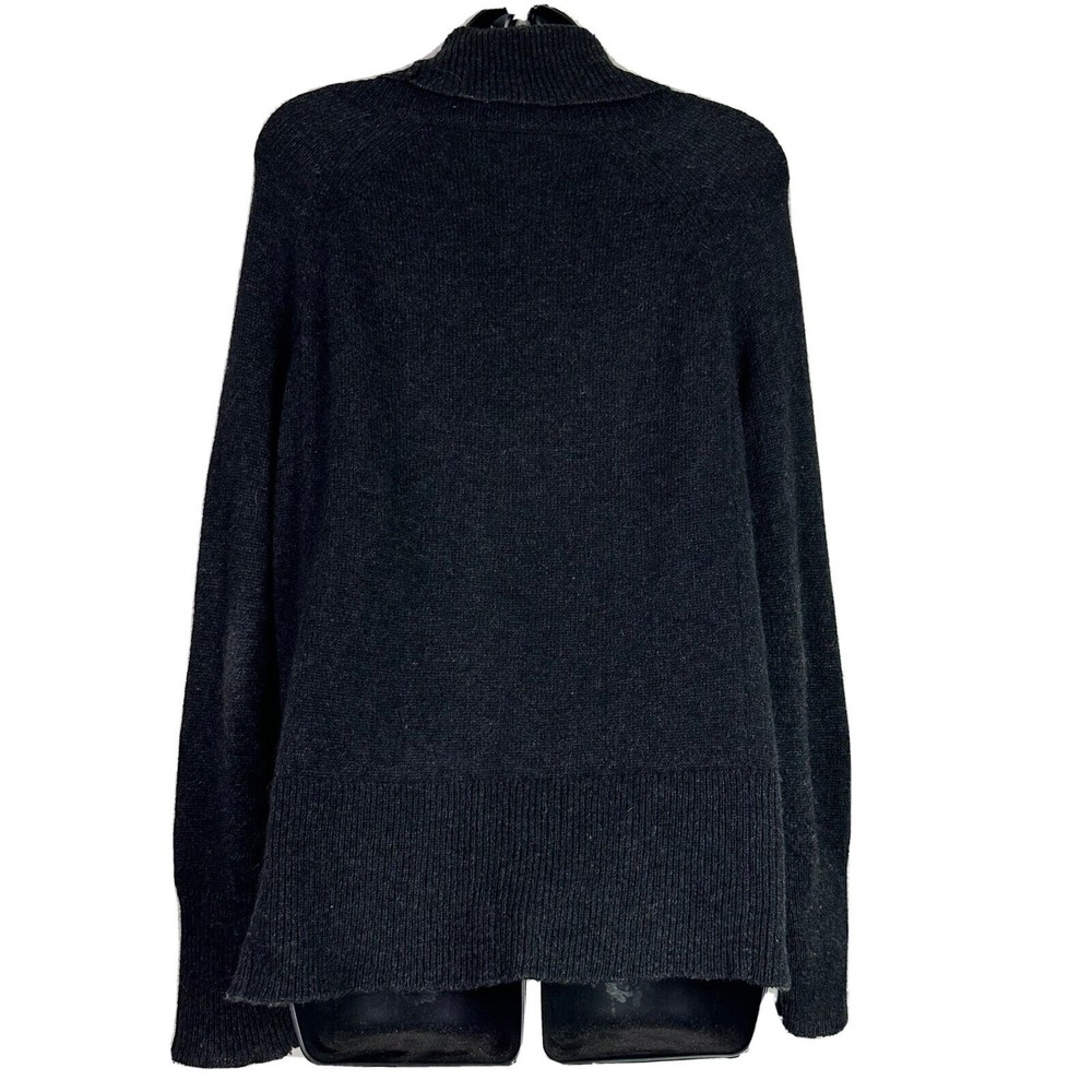Aritzia Community Alpaca Turtleneck  Ribbed Sweater Top Dark Gray Sz XS - Picture 7 of 10